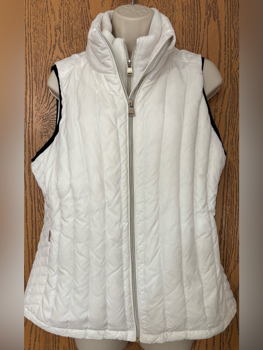 Calvin Klein Women's White Quilted Zip-Front Vest